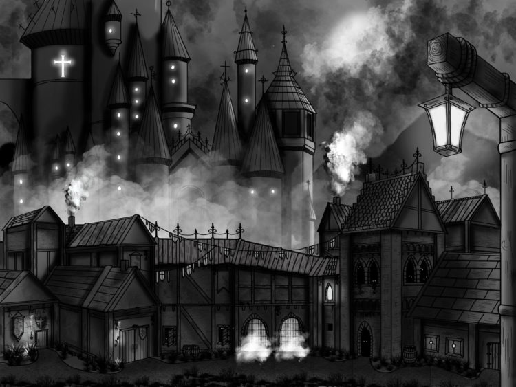 Concept art : Le château d'Obscura